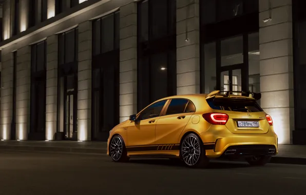 Ночь, желтый, amg, a45