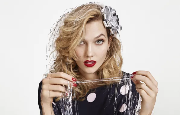 Взгляд, девушка, фото, удивление, руки, Karlie Kloss