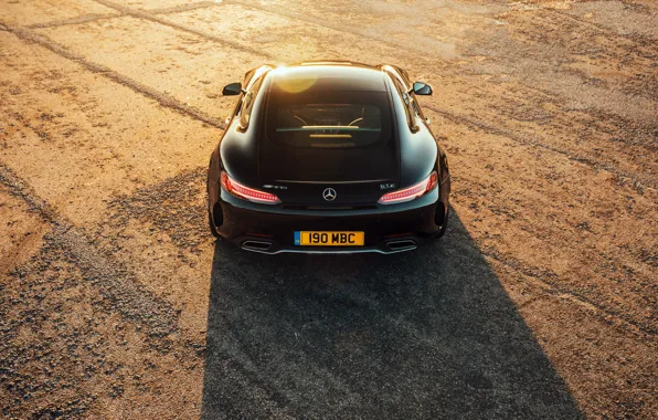 Mercedes-Benz, вид сзади, AMG, 2018, GT C