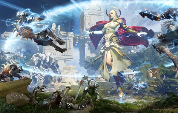 Злость, молния, Бог, Obsidian Entertainment, Skyforge, Allods Team