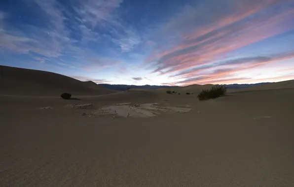 Картинка песок, закат, природа, пустыня, дюны, Death Valley