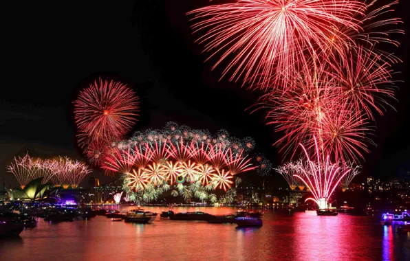 Картинка new year, fireworks, sydney