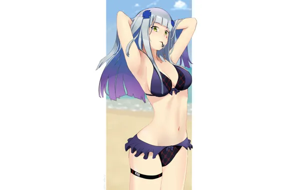 Girl, sexy, cleavage, long hair, boobs, anime, beautiful, pretty