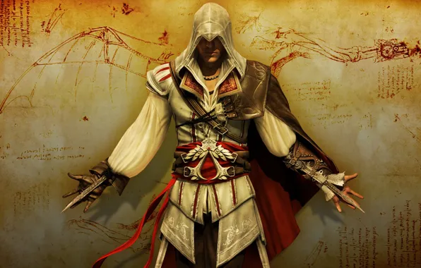 Картинка воин, Assasin's Creed 2, с ножами