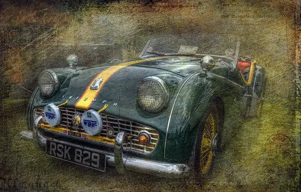 Картинка машина, стиль, фон, Triumph TR 4