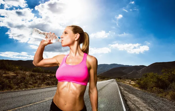 Water, fitness, running, jogging, hydration