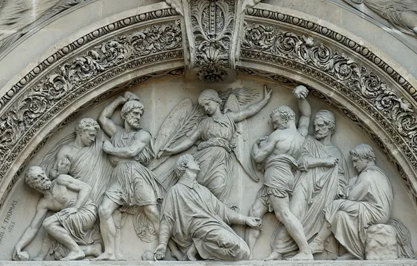 France, architecture, Stoning St.Stephen, Saint-Etienne-du-Mont, bas