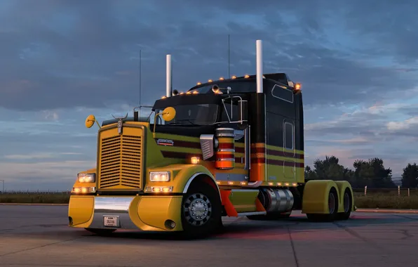 Тюнинг, игра, Грузовик, Art, Kenworth, ATS, American Truck Simulator, W900