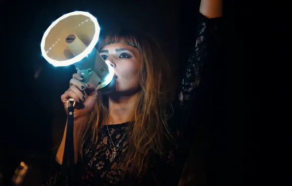 Девушка, свет, pop, indie, рупор, french, The Dø, the do