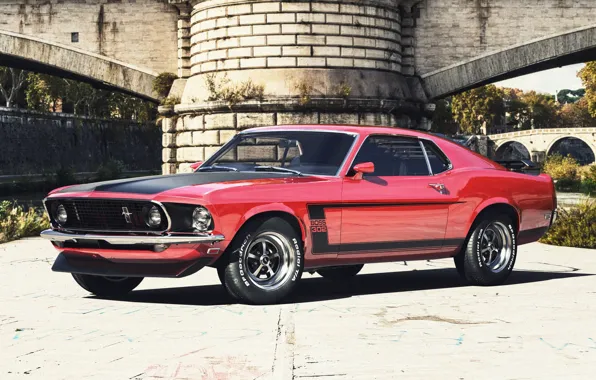 Mustang, Ford, Авто, Машина, Car, Рендеринг, Retro, Muscle Car