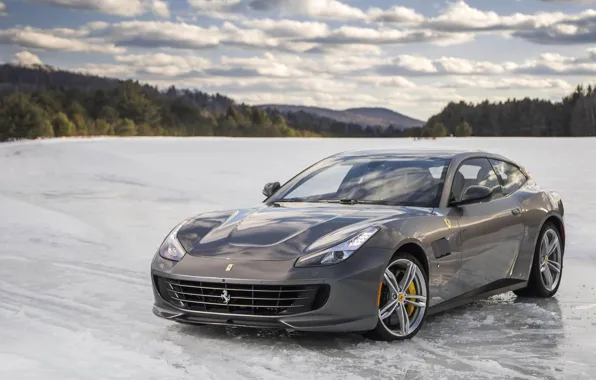 Картинка Snow, Ice, Supercar, Ferrari FF
