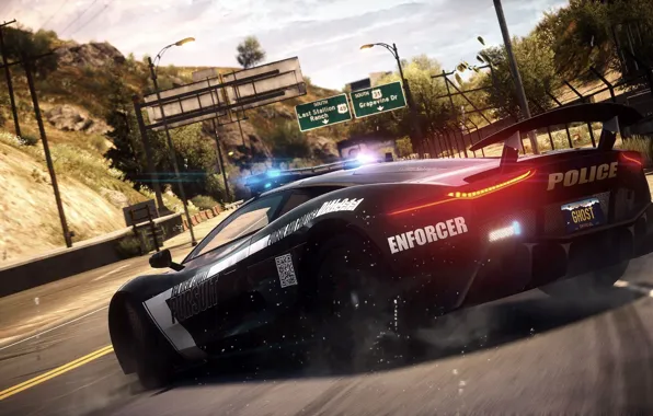 Картинка concept, Need for Speed, nfs, jaguar, police, 2013, pursuit, Rivals