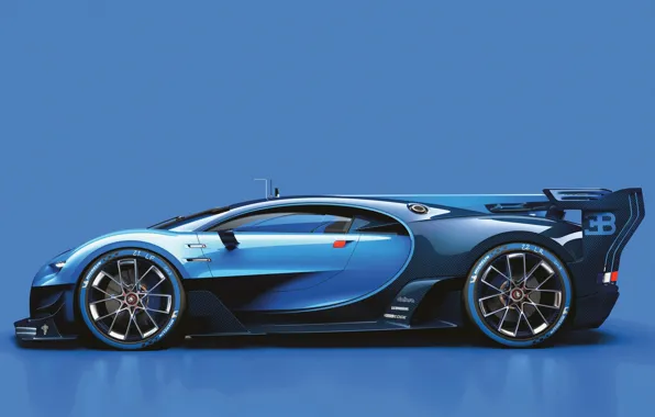 Картинка Бугатти, Bugatti, Профиль, Vision, Gran Turismo, Chiron