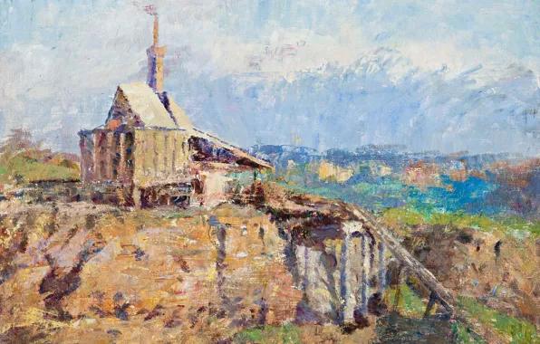 Пейзаж, картина, Frederick McCubbin, Фредерик Мак-Каббин, The Richmond Stone Crusher