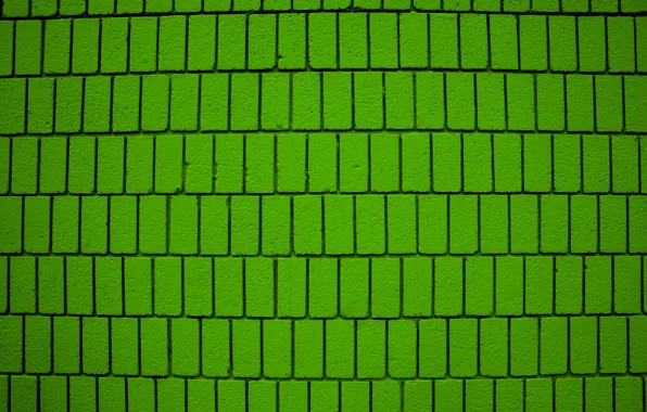 Green, wall, brick, vertical