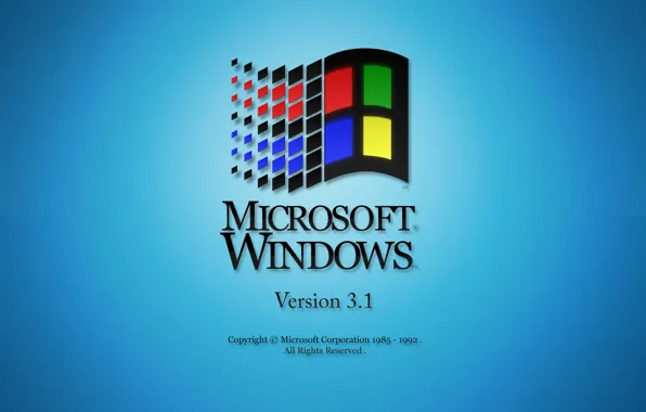 Картинка blue, Microsoft Windows, retro, Operating system