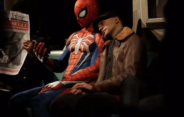 Метро, отдыхает, spider man, ps4, marvels spider man