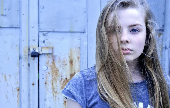 Взгляд, девушка, фон