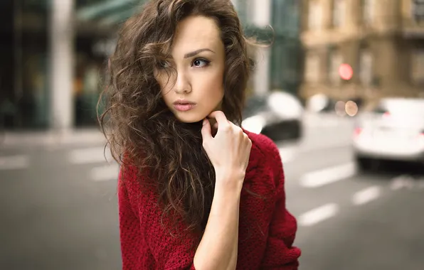 Взгляд, девушка, фон