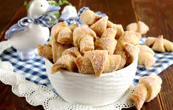 Сахар, выпечка, рогалики
