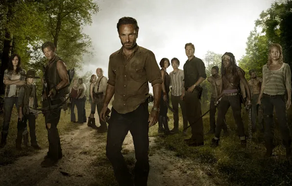 Andrea, The Walking Dead, Rick Grimes, Carl Grimes, Ходячие мертвецы, Andrew Lincoln, Чендлер Риггз, Chandler …