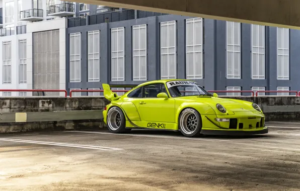 Porsche, Parking, RWB, Porsche 964, Porsche 964 RWB, 964 RWB