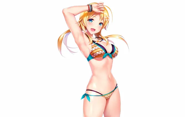 Картинка girl, sexy, cleavage, long hair, boobs, anime, beautiful, pretty
