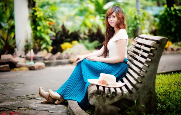 Взгляд, девушка, азиатка