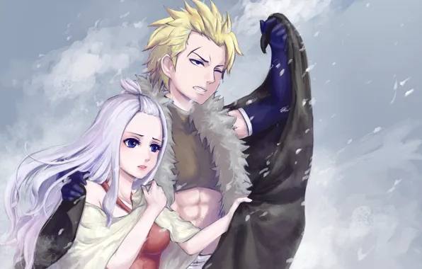 Аниме, арт, двое, Fairy Tail, Стинг, Хвост феи, Миражанна