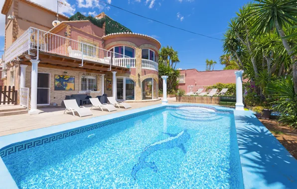 Вилла, бассейн, Италия, архитектура, Monza, Villa in Calpe