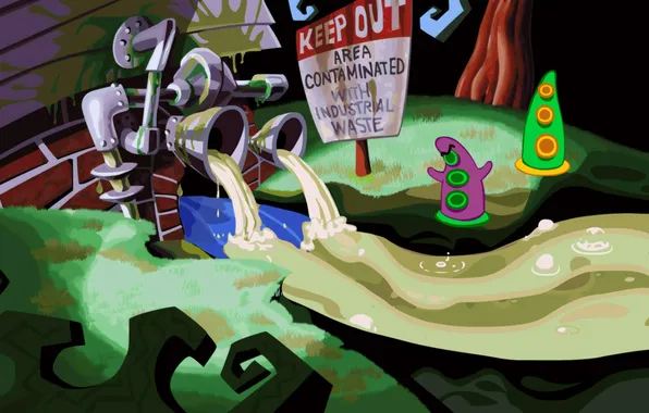 Картинка house, villain, pollution, Day of the Tentacle