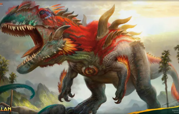 Картинка magic, art, ixalan dinosaurs