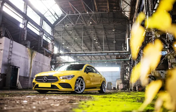 Mercedes, Front, Yellow, 4matic, Mercedes - Benz, CLA, CLA Class, Hangar