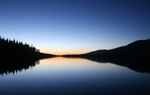 Озеро, отражение, тень, Минимализм