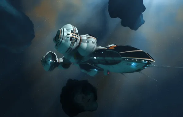Spaceship, asteroids, threading the needle