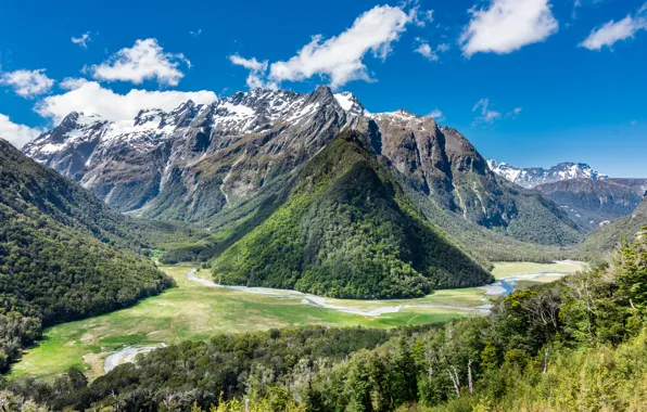 Горы, Новая Зеландия, New Zealand, Humboldt Mountains