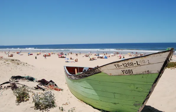 Hot, beach, water, sun, people, sand, liquid, Portugal