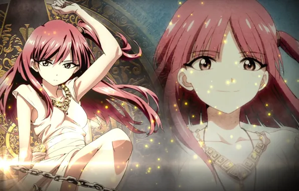 Девушка, цепь, украшение, Morgiana, Magi: The Kingdom of Magic