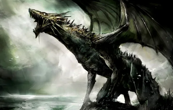 Картинка dragon, creature, jaws