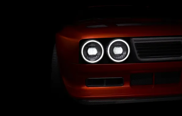 Close-up, headlight, Lancia Rally, Kimera EVO37