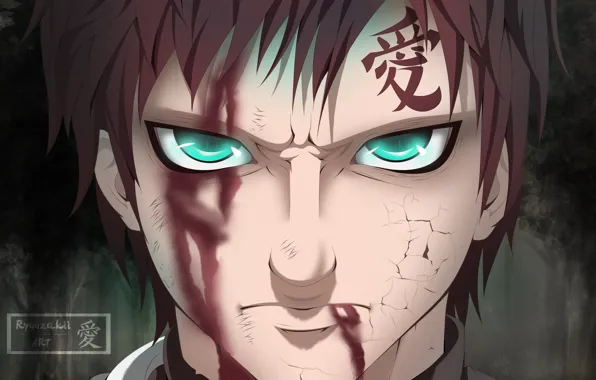 Взгляд, кровь, парень, Наруто, Naruto, Гаара