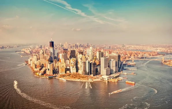 Картинка корабли, Нью-Йорк, new york, Манхэттан
