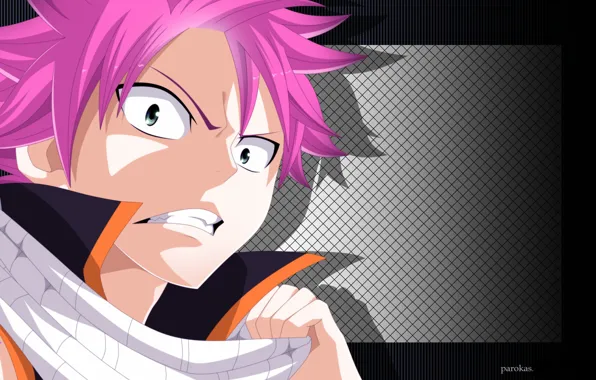 Лицо, аниме, арт, парень, Fairy Tail, Нацу, Нацу Драгнил, Хвост феи