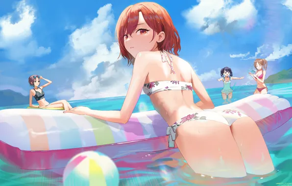 Море, девушки, манга, Asakura Tooru, The iDOLM@STER: Shiny Colors, Higuchi Madoka, Ichikawa Hinana, Fukumaru Koito