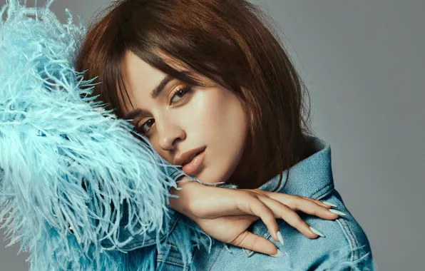 Взгляд, девушка, фото, портрет, ногти, Camila Cabello