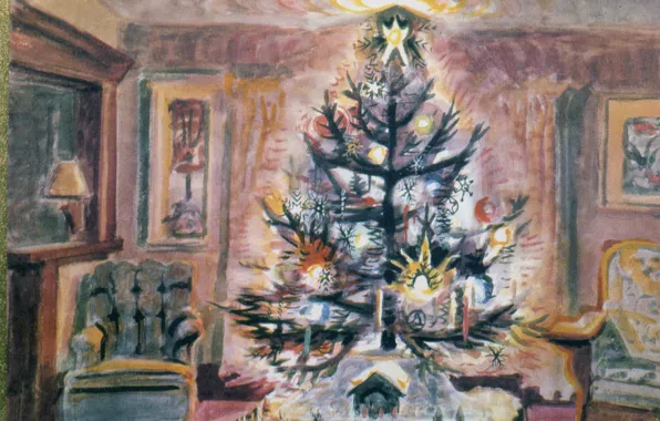 Картинка 1952, Charles Ephraim Burchfield, The Glow of Christmas