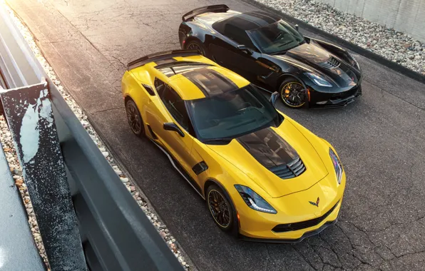 Дорога, две, Corvette, Chevrolet, трек