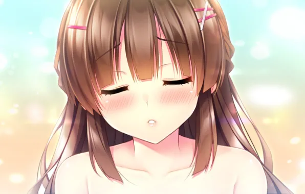 Лицо, аниме, девочка, kami-machi sana-chan