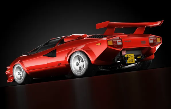 Красный, Авто, Минимализм, Lamborghini, Ретро, Машина, Art, Суперкар