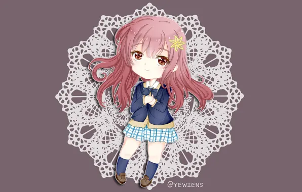 Фон, девочка, кружево, салфетка, Форма голоса, Koe No Katachi
